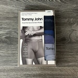 Tommy John Men's 3-Pack Luxe Modal Boxer Briefs Sz Large New In Box